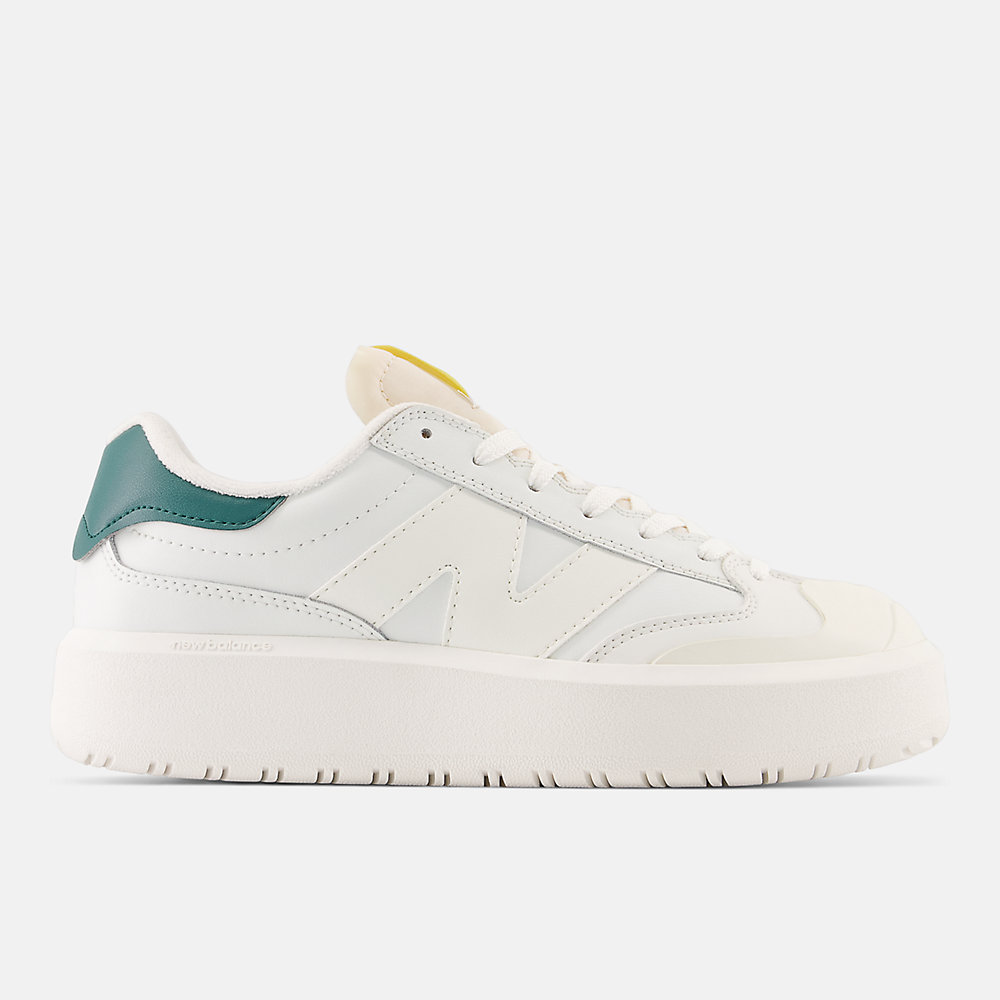 New Balance CT302 Shoes White with Vintage Teal and Maize